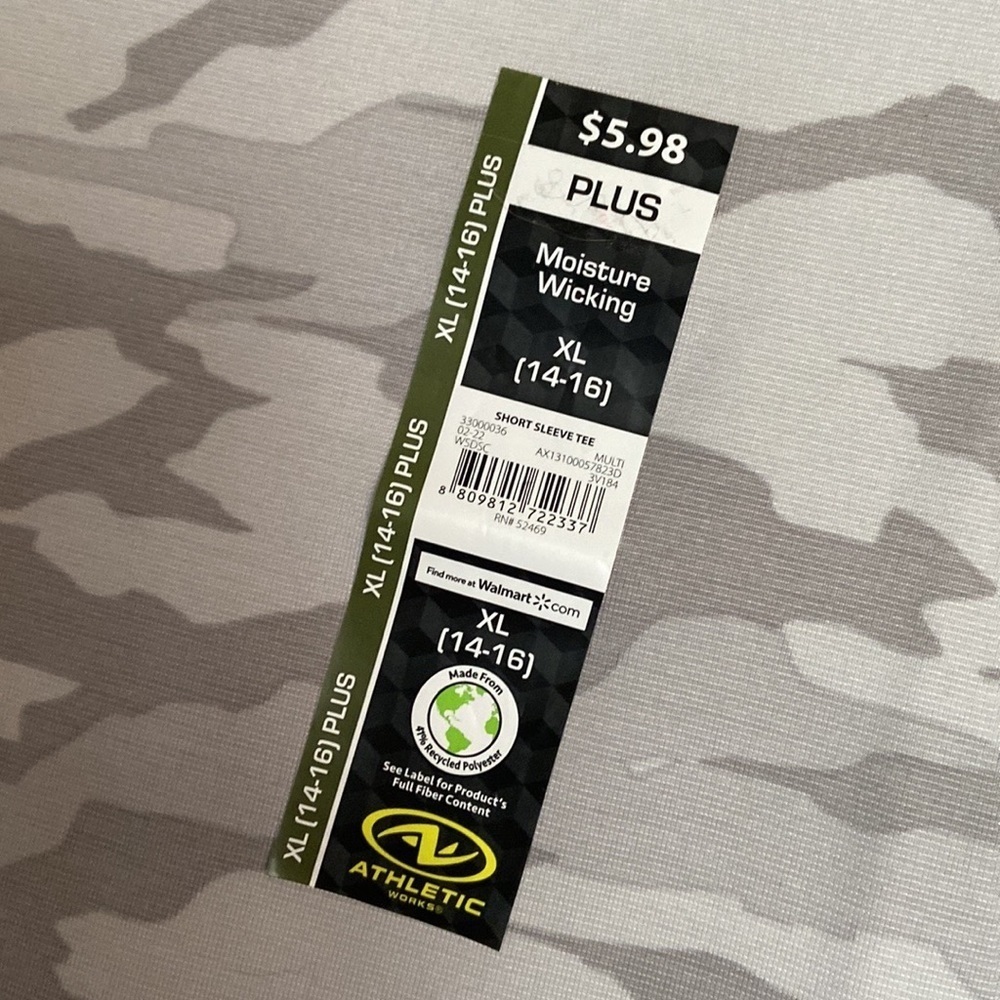 Athletics Works SZ-XL(14-16)- Gender Neutral Camouflage Teen Design-Grey Colors - Picture 9 of 13